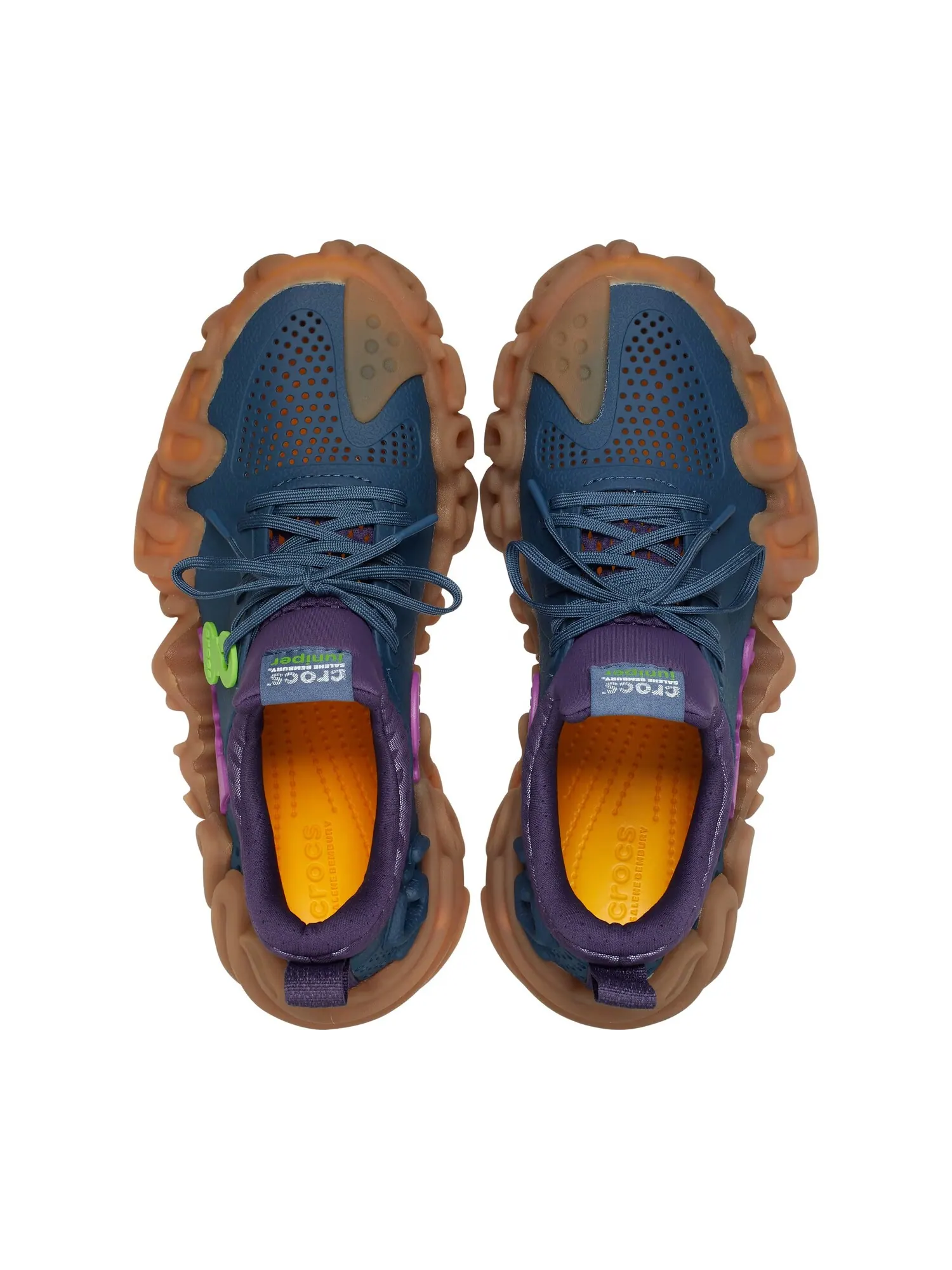 Кроссовки Crocs Juniper x Salehe Bembury 'Taro' — изображение 3 из 6, синий/коричневый