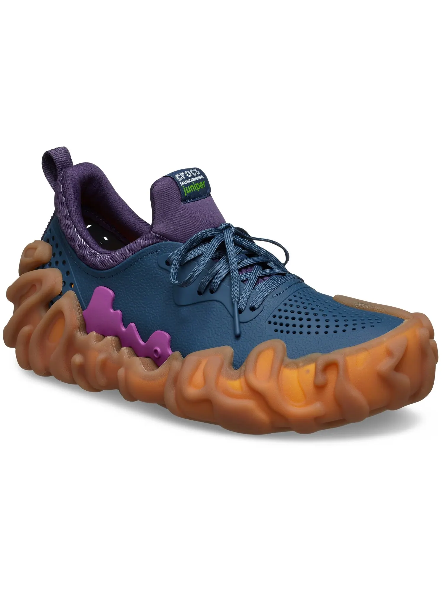 Кроссовки Crocs Juniper x Salehe Bembury 'Taro' — изображение 6 из 6, синий/коричневый