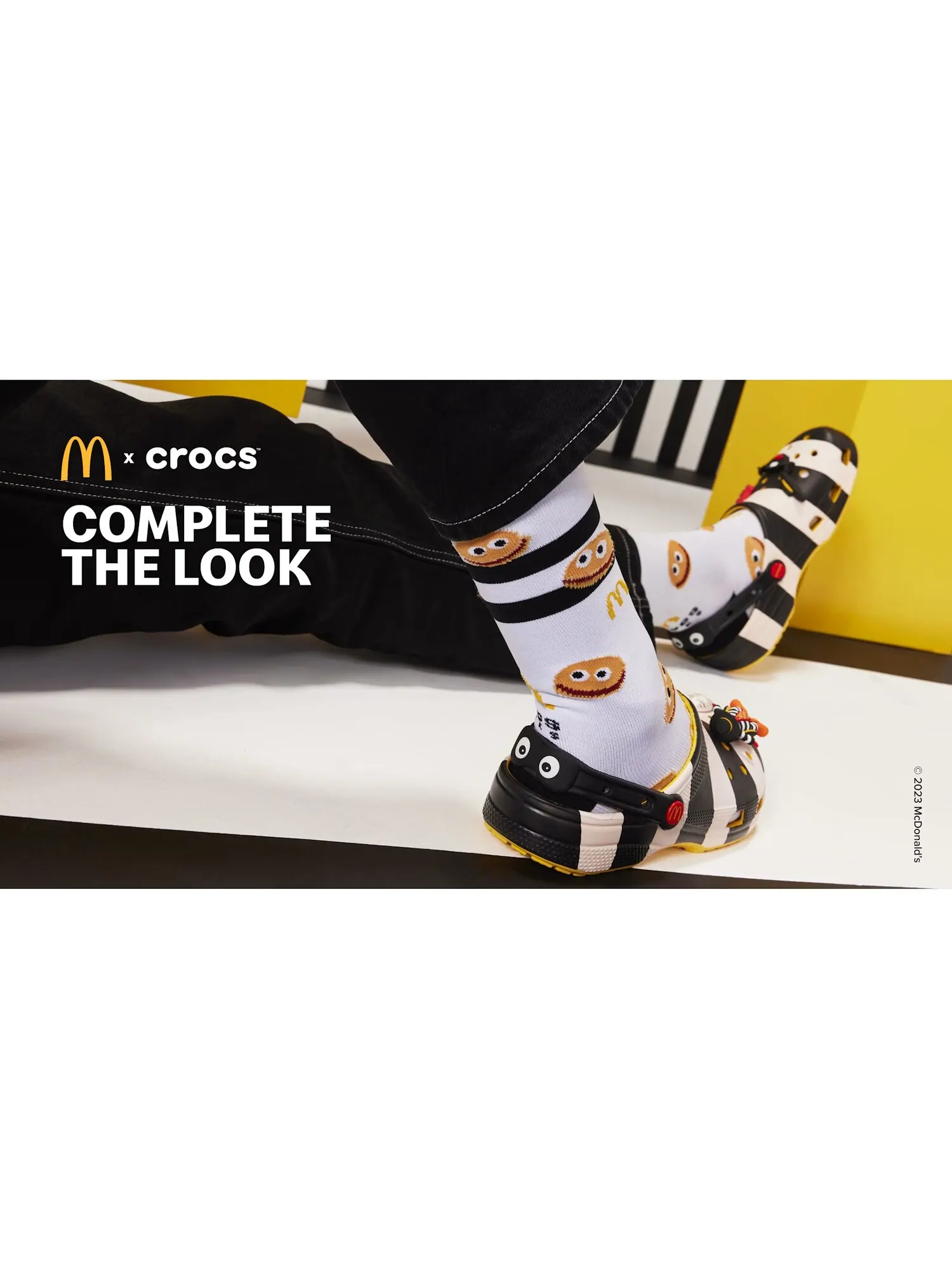 Сабо Crocs Classic x McDonald’s - Hamburglar — изображение 7 из 7, черный/белый