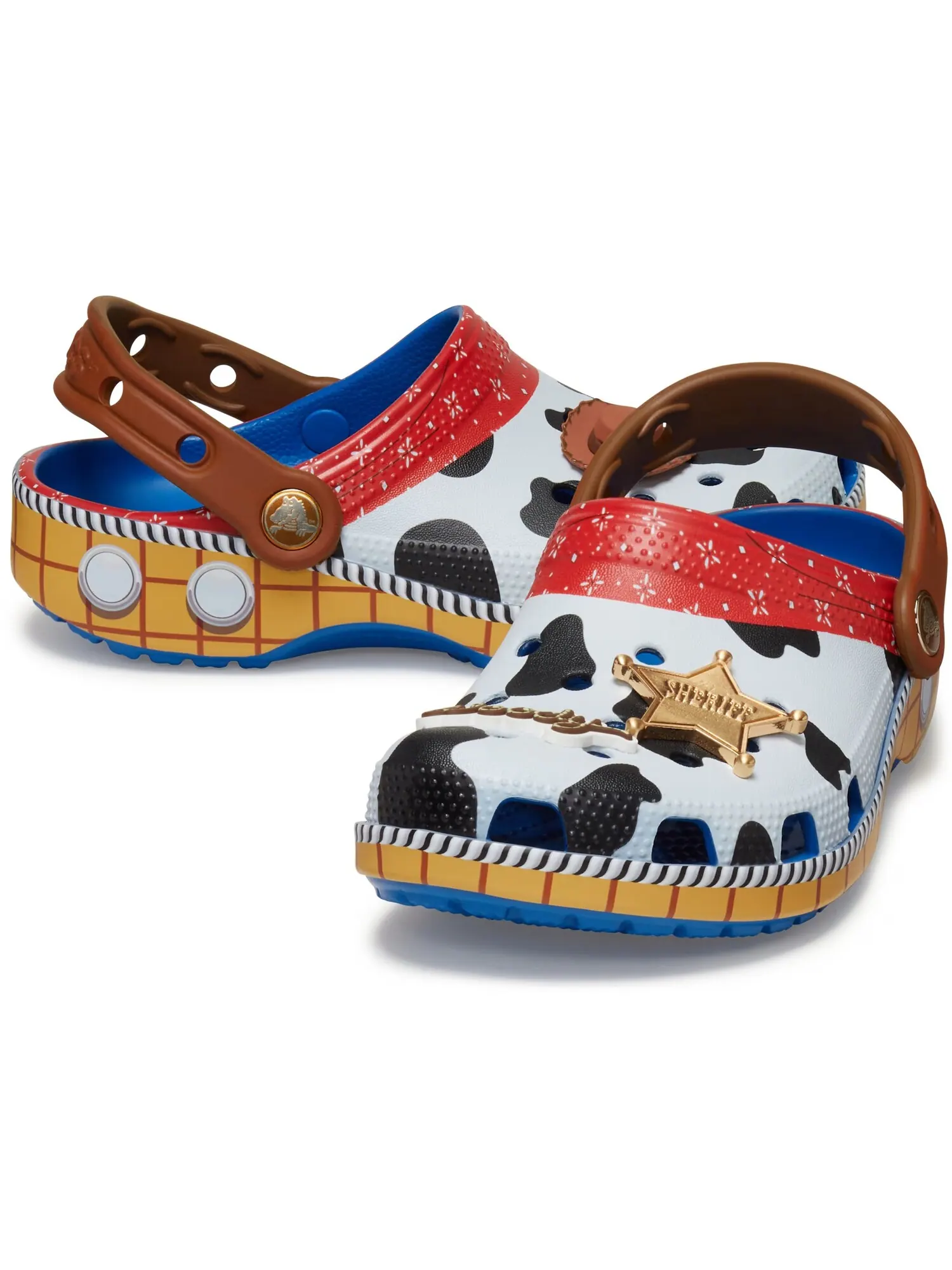 Сабо детские Crocs Classic x Toy Story 'Sheriff Woody' — изображение 2 из 7, синий/коричневый