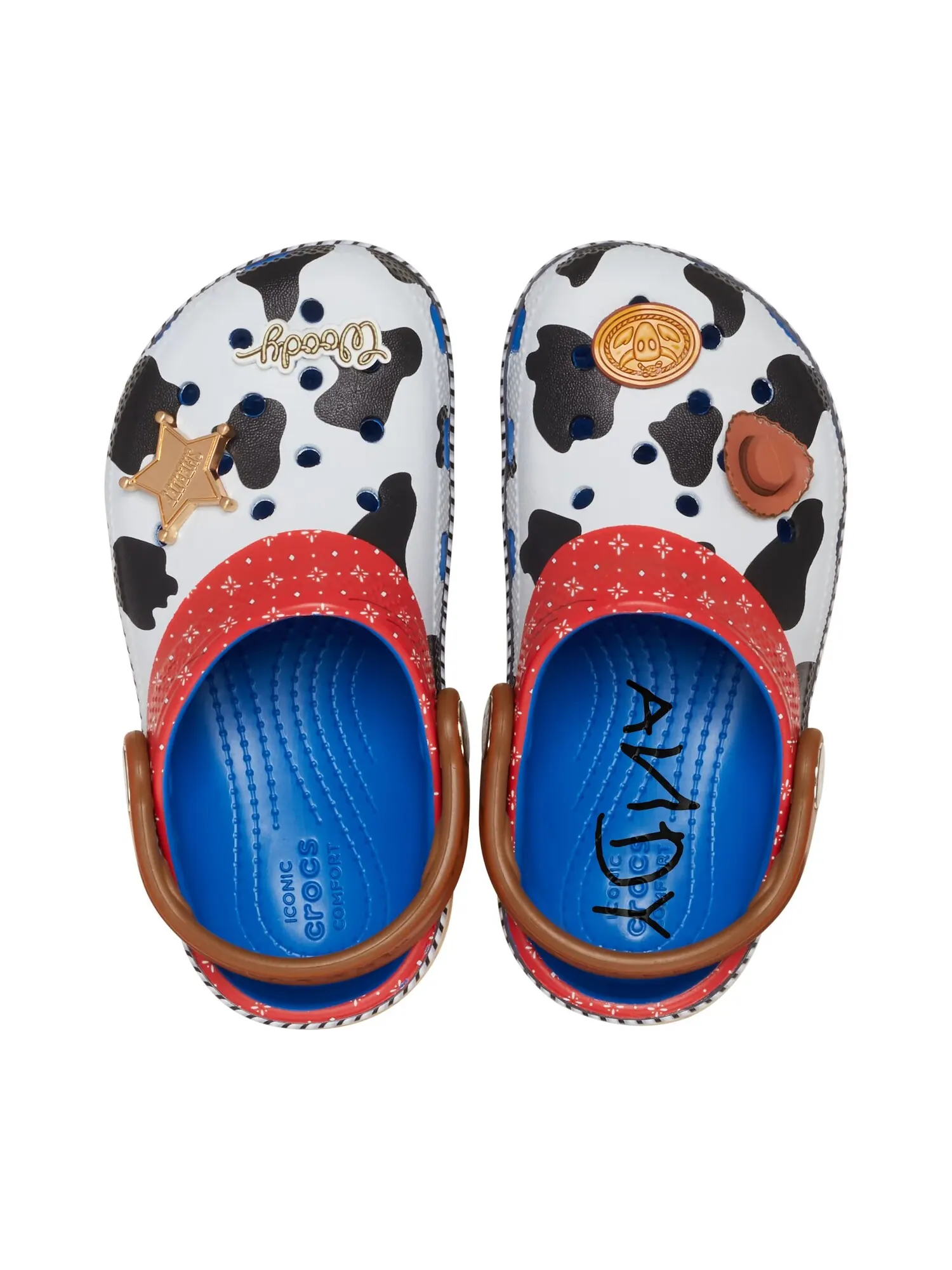 Сабо для маленьких детей Crocs Classic x Toy Story 'Sheriff Woody' — изображение 1 из 6, синий/коричневый