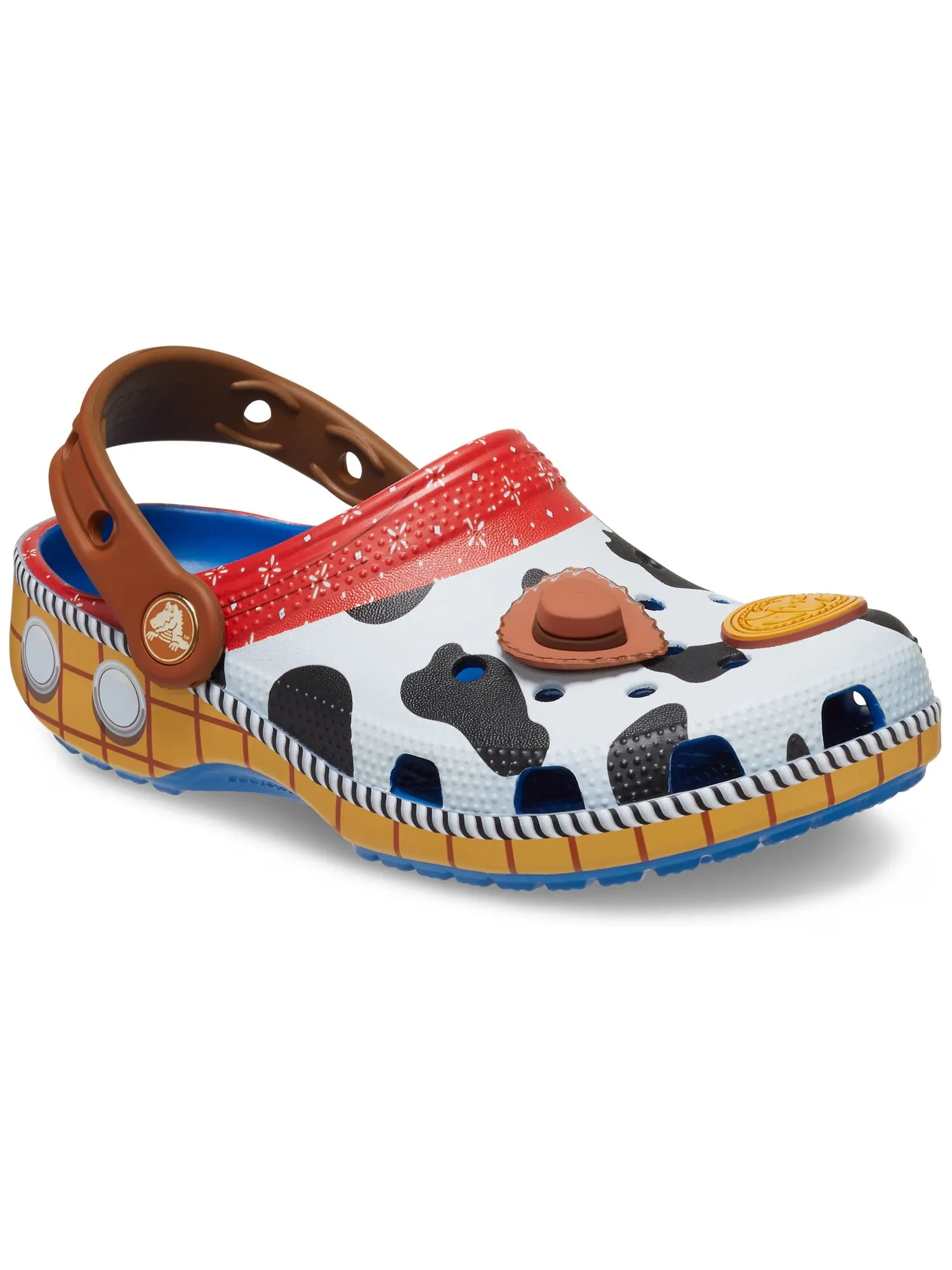 Сабо для маленьких детей Crocs Classic x Toy Story 'Sheriff Woody' — изображение 5 из 6, синий/коричневый