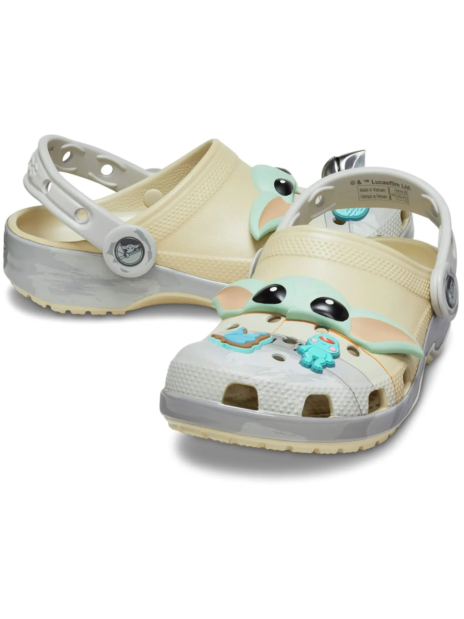 Детские сабо Crocs Classic Clog "Звездные войны: Грогу" — изображение 2 из 6, кость