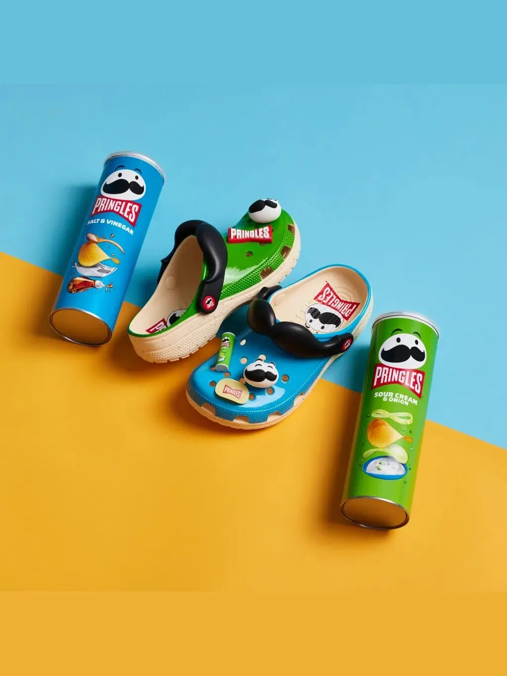 Сабо Crocs Classic x Pringles Unisex — изображение 8 из 10, синий/зеленый