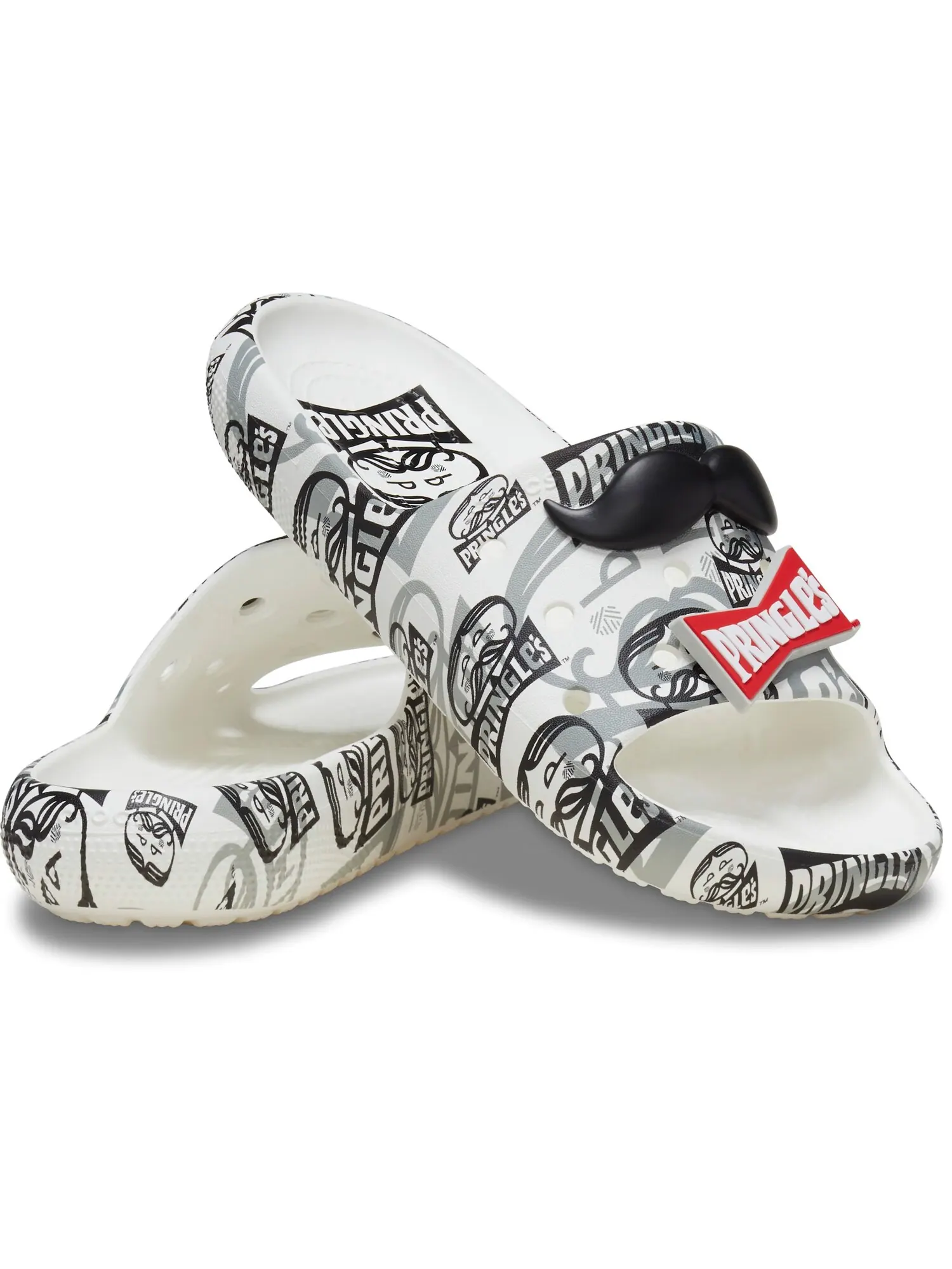 Шлепанцы Crocs Classic x Pringles Unisex — изображение 2 из 7, черный/белый