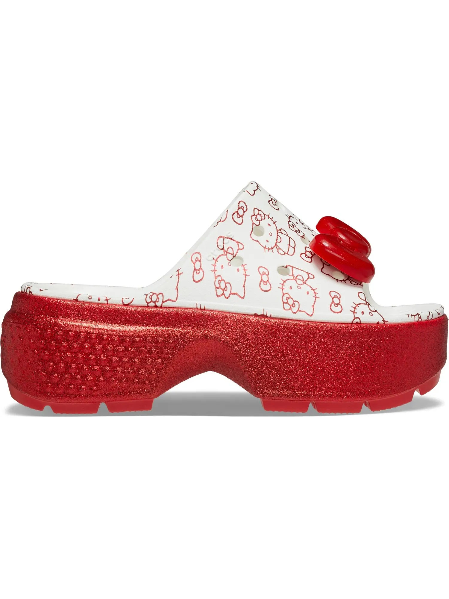 Сабо Crocs x Hello Kitty Stomp — изображение 2 из 6, белый/красный
