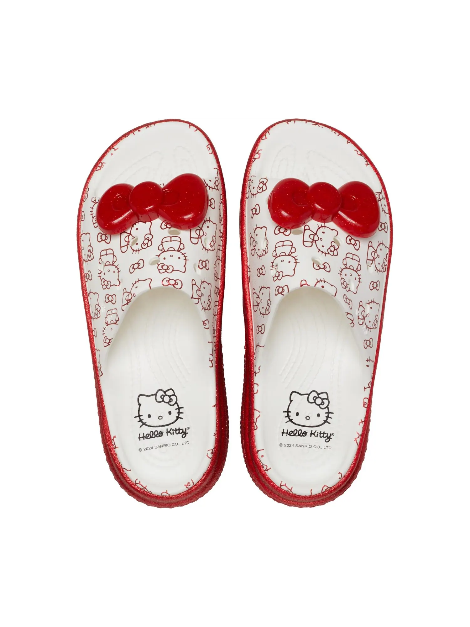 Сабо Crocs x Hello Kitty Stomp — изображение 3 из 6, белый/красный