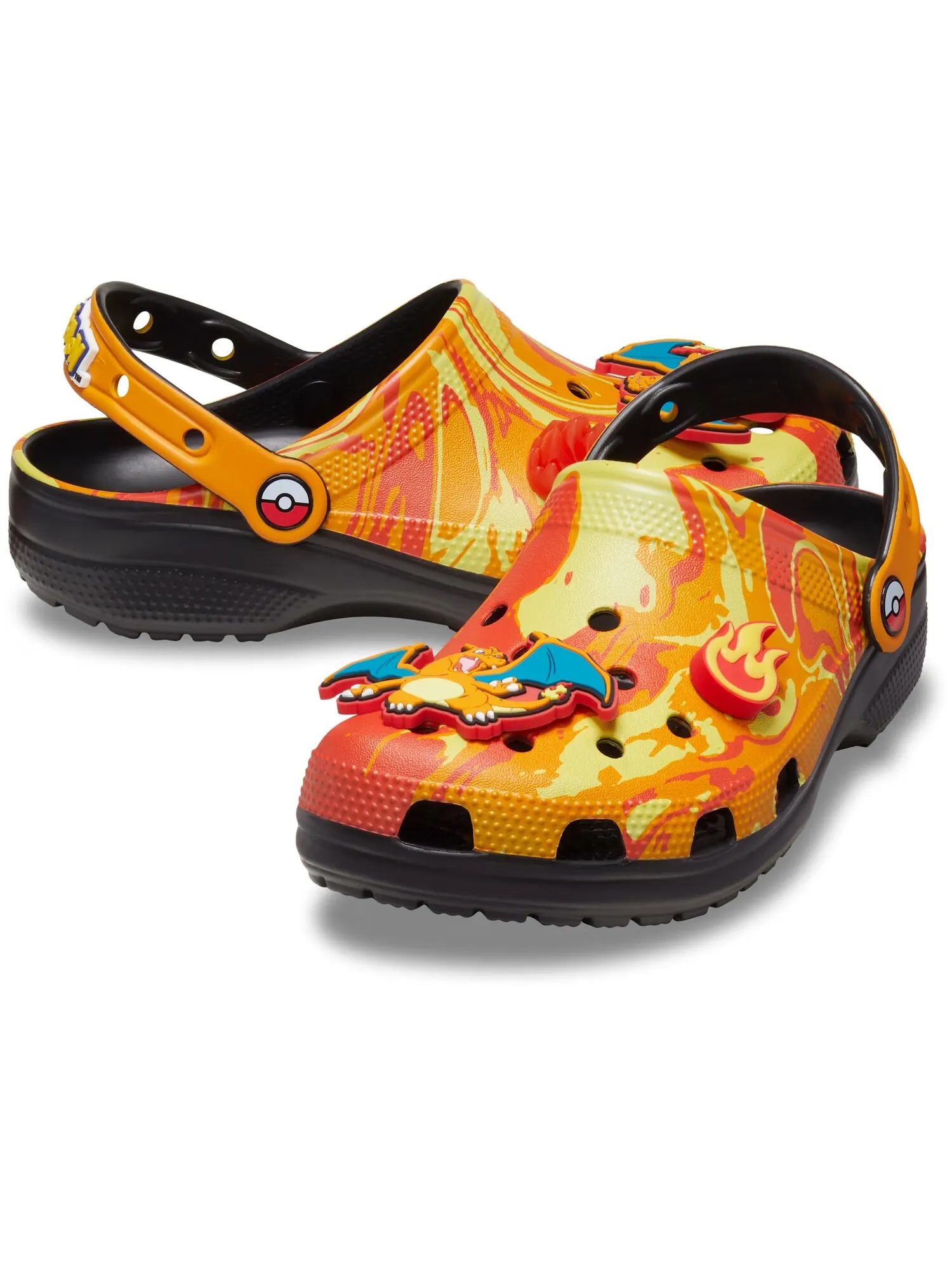 Сабо Crocs Classic Clog x Pokémon, Charizard — изображение 2 из 7, черный
