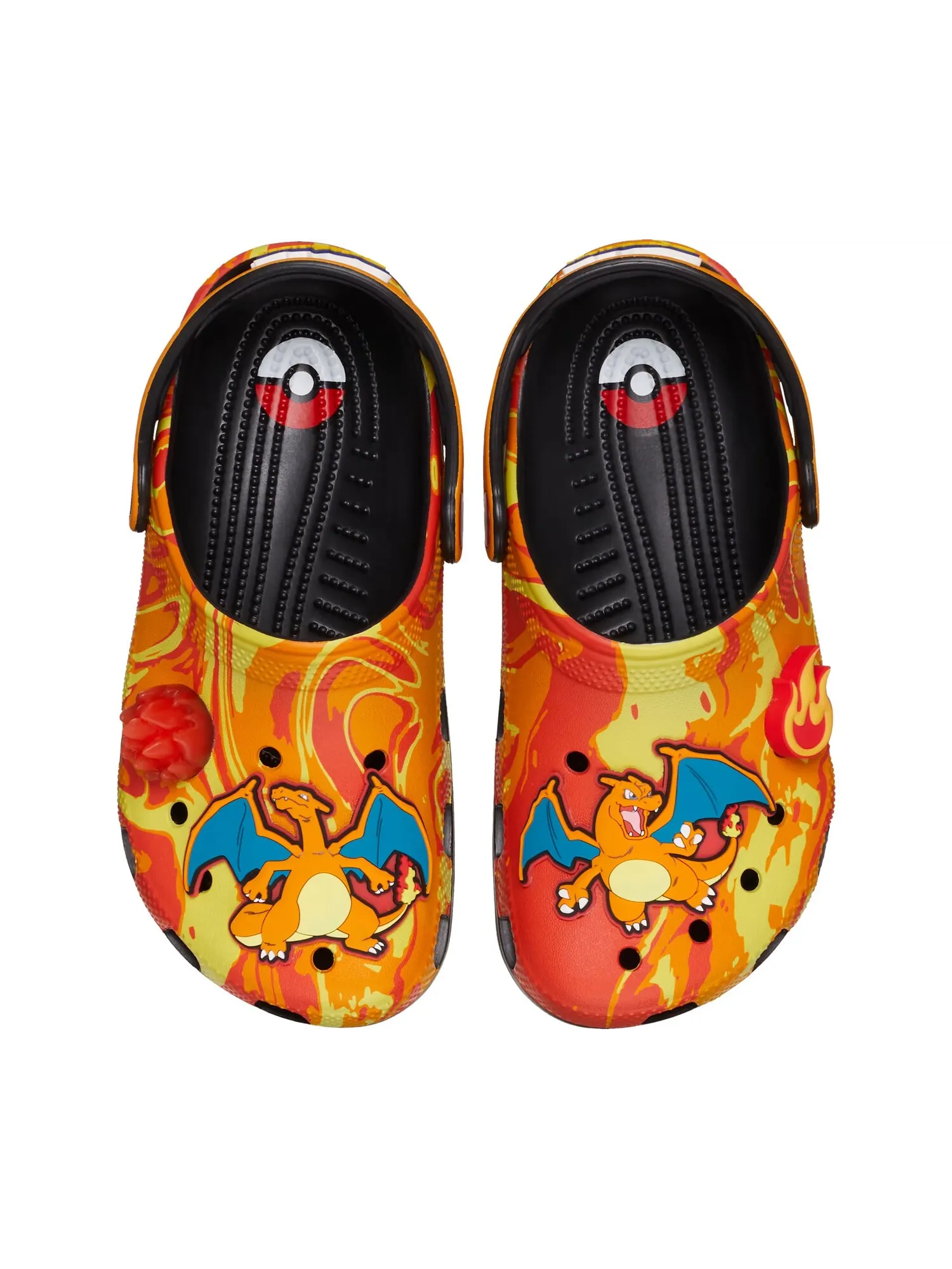 Сабо детские Crocs Classic Clog x Pokémon, Charizard — изображение 1 из 7, черный