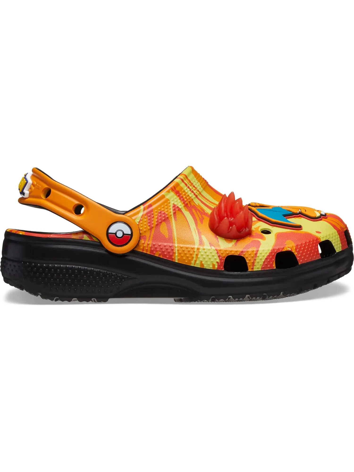 Сабо детские Crocs Classic Clog x Pokémon, Charizard — изображение 3 из 7, черный