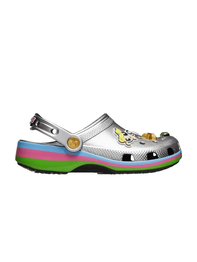 Кроссовки Crocs The Powerpuff Girls x Classic Clog Kids Metallic Silver