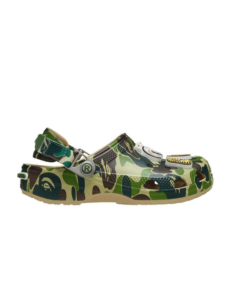 Кроссовки BAPE x Classic Clog Kids 'ABC Camo - Green'