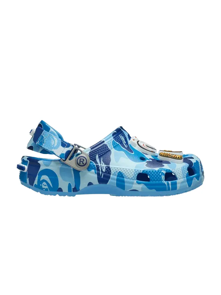 Кроссовки BAPE x Classic Clog Kids 'ABC Camo - Blue'