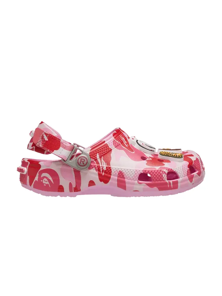 Кроссовки BAPE x Classic Clog Kids 'ABC Camo - Pink'