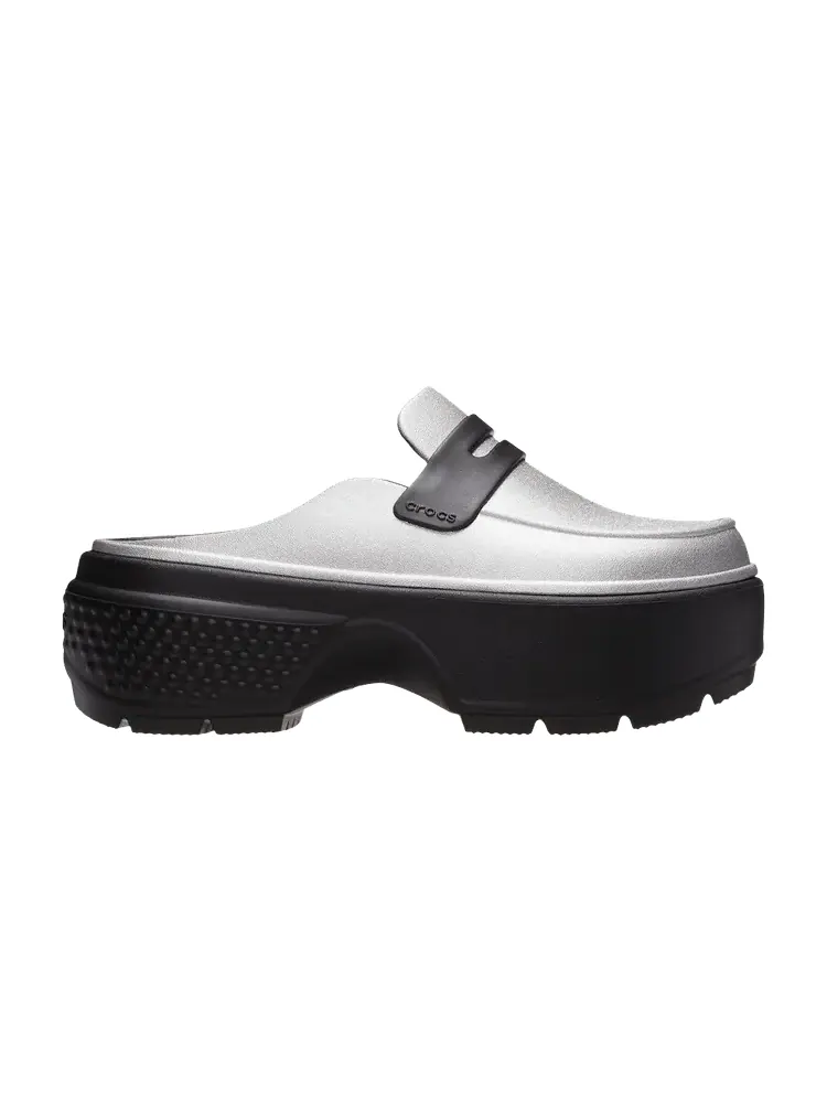 Кроссовки Crocs Stomp Loafer Silver Black — изображение 1 из 1, серебристый черный