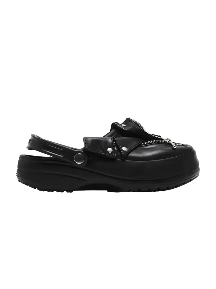 Кроссовки Crocs BEAMS x Classic Clog 'Leather Riders' — изображение 1 из 9, черный