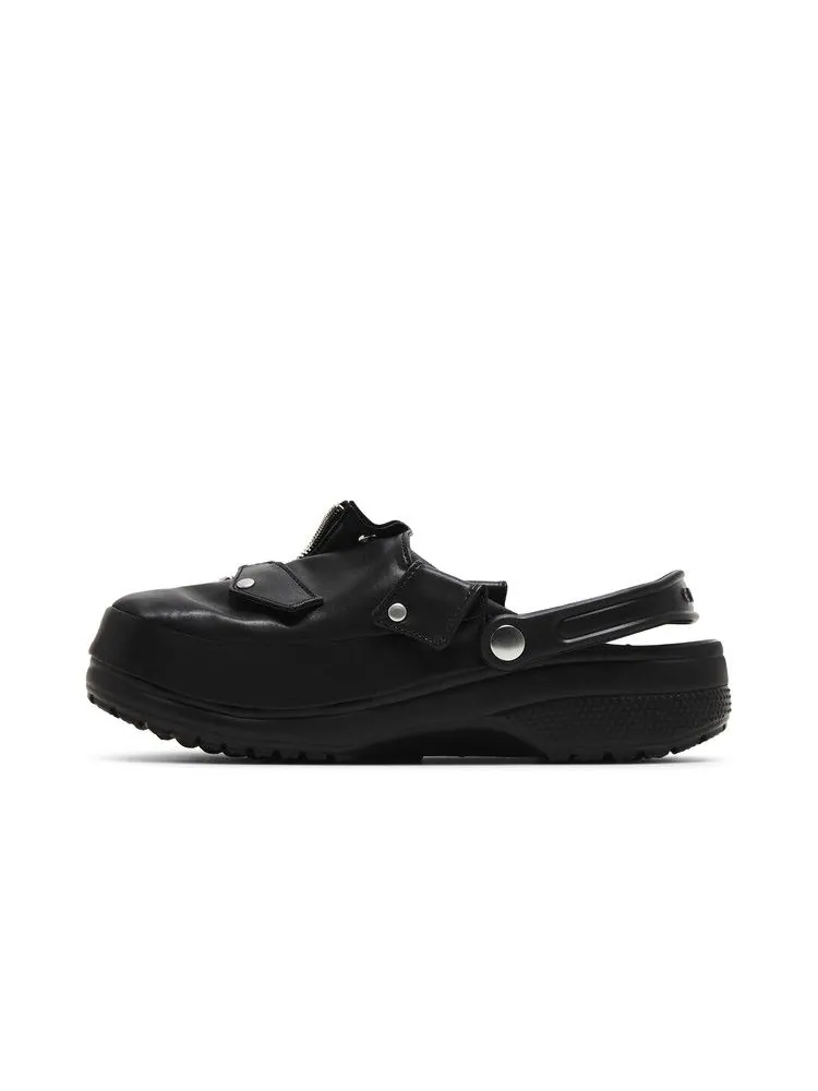 Кроссовки Crocs BEAMS x Classic Clog 'Leather Riders' — изображение 4 из 9, черный