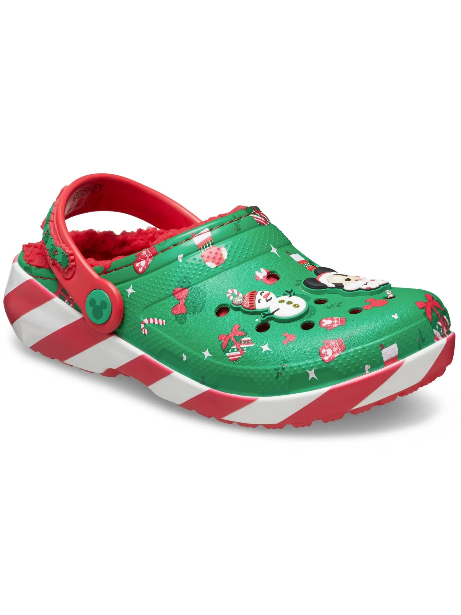 Сабо детские Crocs Classic Clog x Disney Mickey Holiday — изображение 6 из 7, зеленый/красный