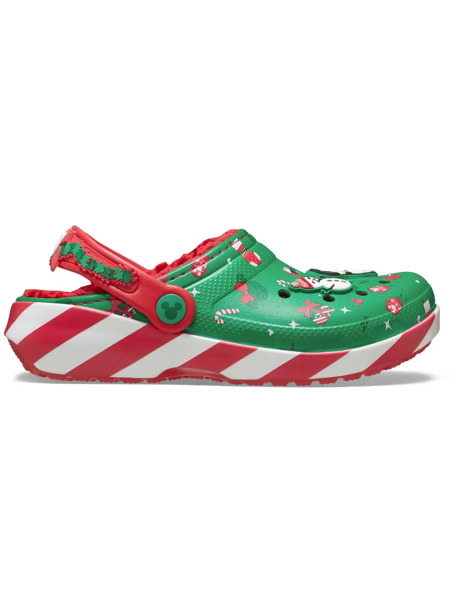 Сабо для маленьких детей Crocs Classic Clog x Disney Mickey Holiday — изображение 3 из 7, зеленый/красный