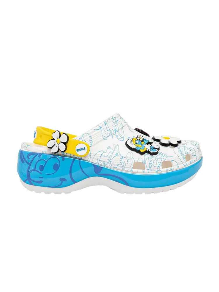 Кроссовки Crocs The Smurfs x Wmns Classic Platform Clog 'Smurfette'