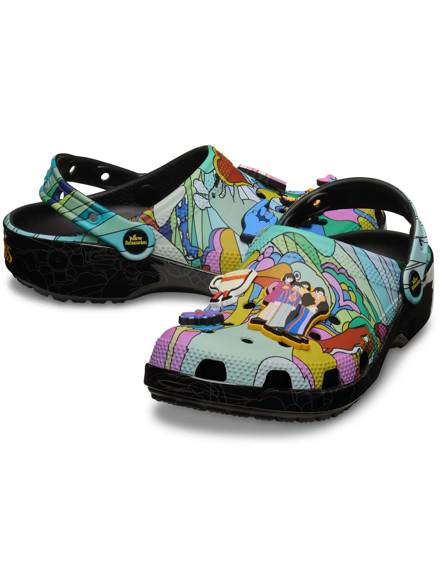 Сабо унисекс The Beatles x Crocs: Love — изображение 2 из 7, черный/мультиколор