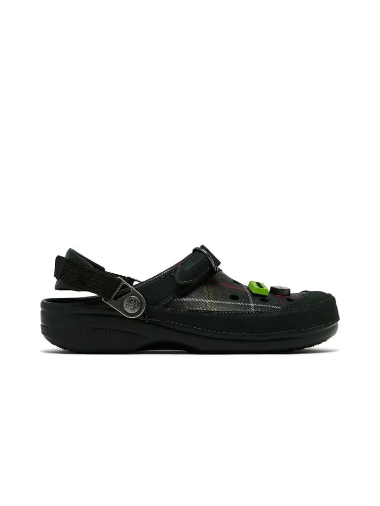 Кроссовки Barbour x Classic Clog 'Kelp Plaid' — изображение 1 из 8, плед из ламинарии