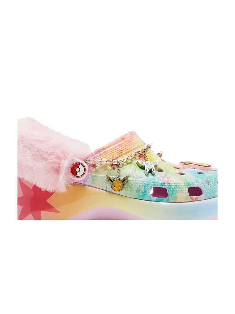 Кроссовки Crocs Pokémon x Wmns Classic Platform Clog 'Eevee' — изображение 3 из 9, розовый/мульти