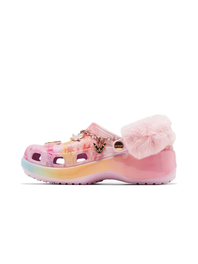 Кроссовки Crocs Pokémon x Wmns Classic Platform Clog 'Eevee' — изображение 4 из 9, розовый/мульти
