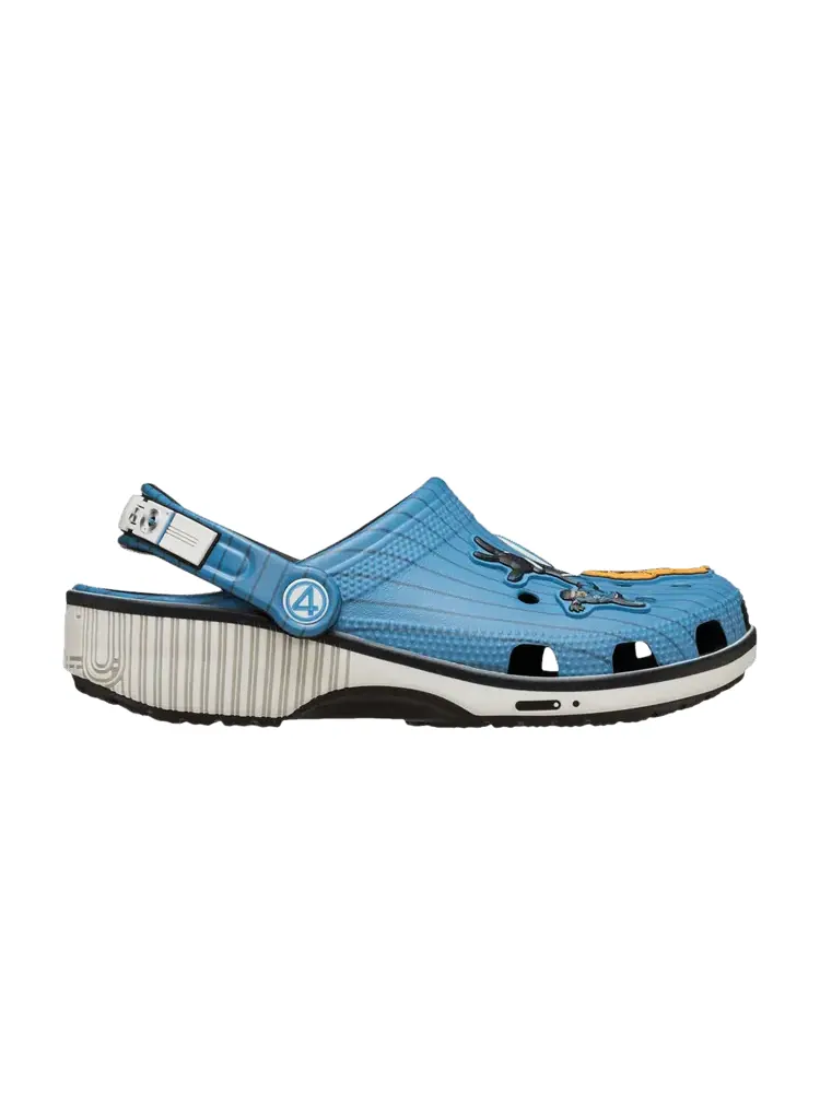 Кроссовки Crocs Marvel x Classic Clog 'Fantastic Four' — изображение 1 из 1, синий/белый