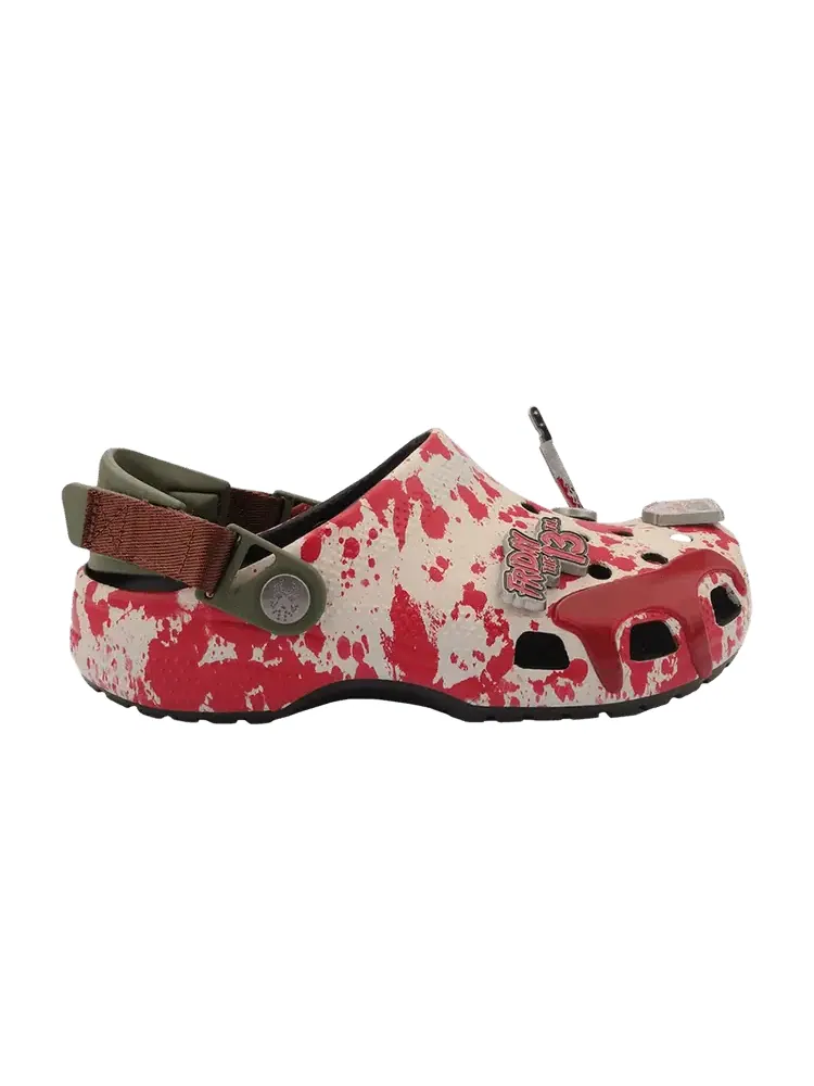 Кроксы Crocs Classic Clog Friday the 13th «Jason», тематические сабо — изображение 1 из 2, бежевый