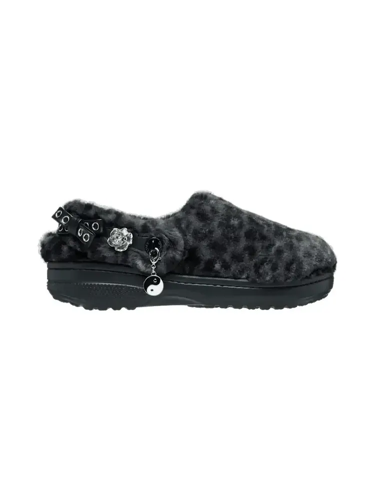 Crocs Unfurgettable Clog 'Black Grey Leopard' — изображение 1 из 1, черный