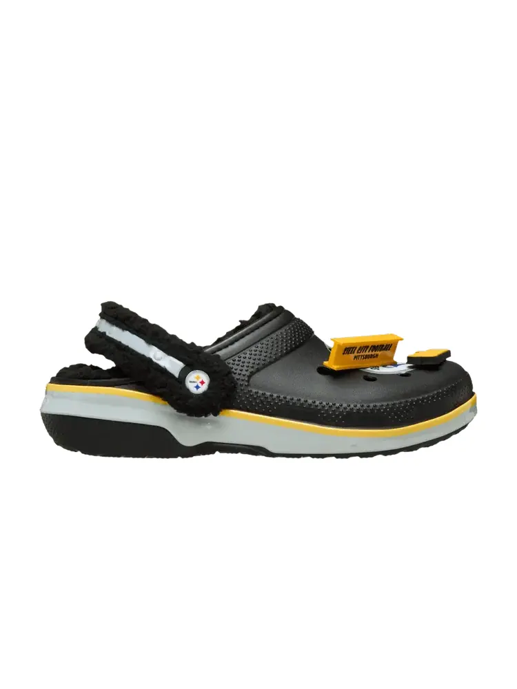 Кроссовки NFL x Crocs Classic Lined Clog, Pittsburgh Steelers — изображение 1 из 1, черный