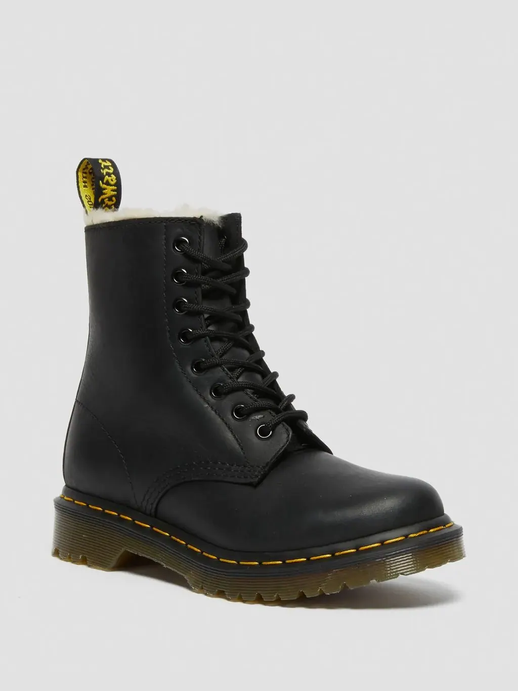 Ботинки Dr. Martens 1460 Faux Fur Lined Lace Up — изображение 1 из 10, черный