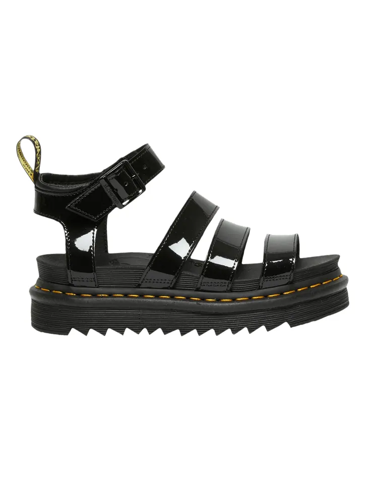 Босоножки Dr. Martens Blaire Patent Leather Strap Sandal, лакированная кожа — изображение 1 из 1, черный