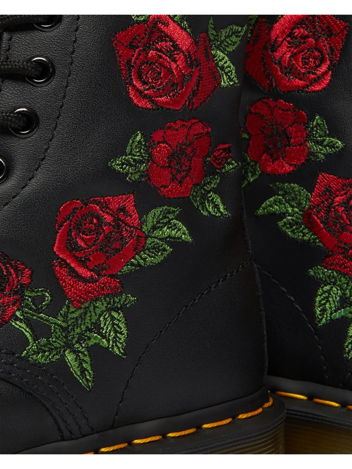 Ботинки берцы женские Dr. Martens 1460 Vonda Floral Leather Lace Up — изображение 6 из 10, черный