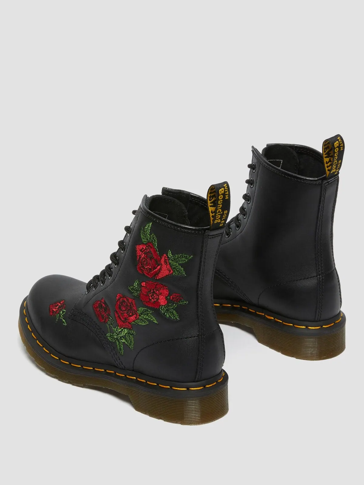 Ботинки берцы женские Dr. Martens 1460 Vonda Floral Leather Lace Up — изображение 9 из 10, черный