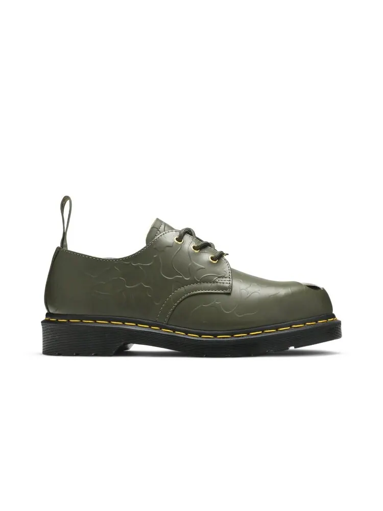 Кроссовки Dr. Martens Bape x Emboss 1461 Khaki — изображение 1 из 4, зеленый