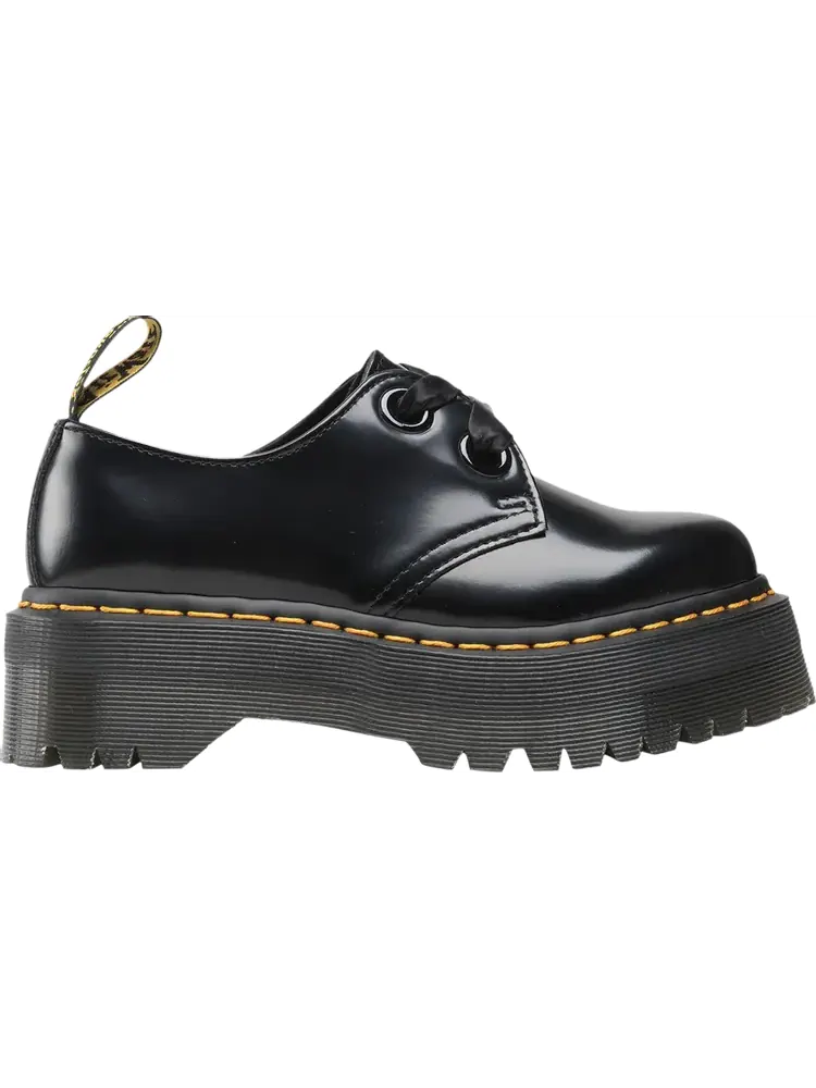 Кроссовки Dr. Martens Holly Leather Platform 'Black', кожаные — изображение 1 из 1, черный
