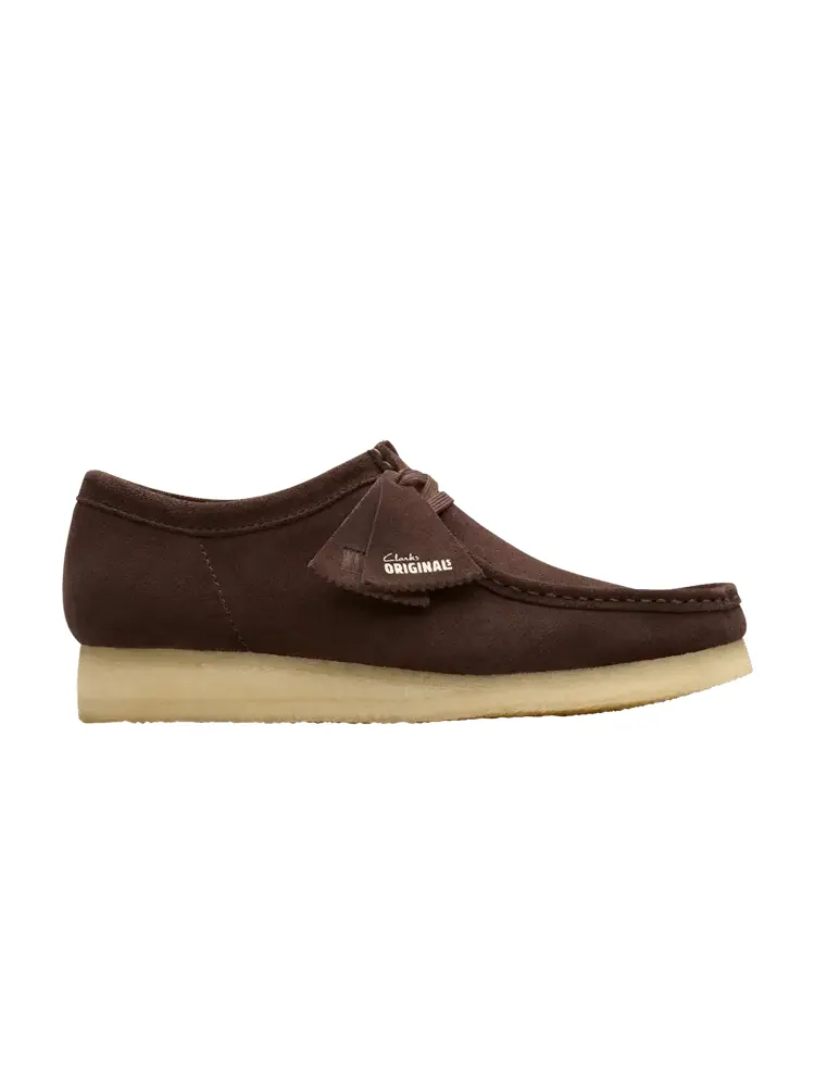 Кроссовки Clarks Wallabee Dark Brown Suede — изображение 1 из 1, коричневый