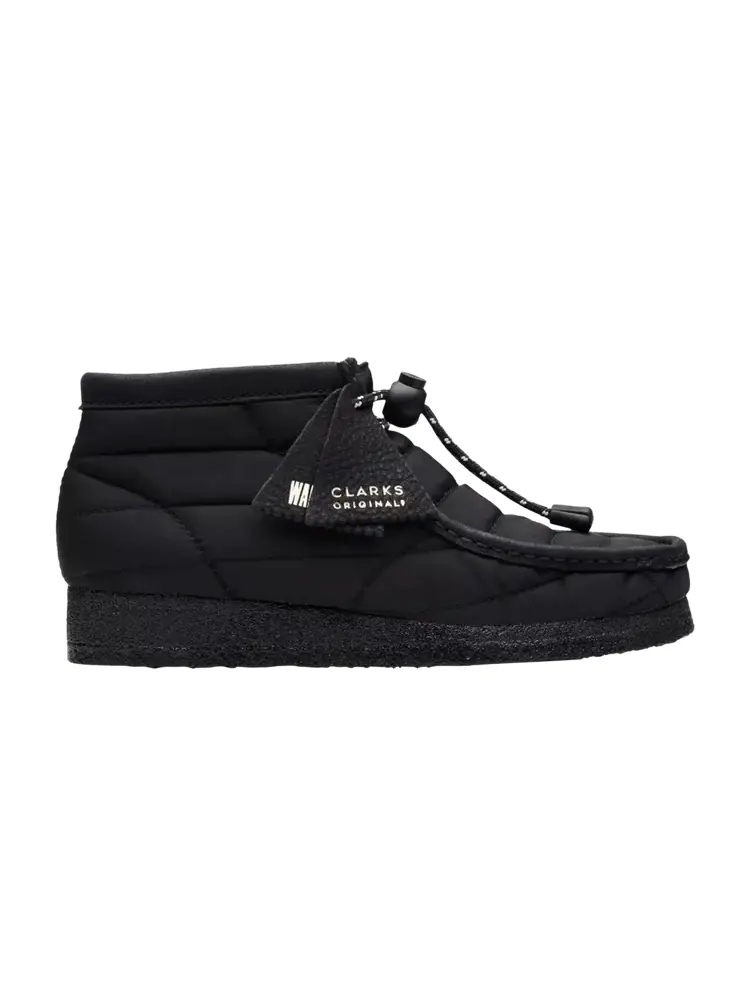 Ботинки женские Clarks Wallabee стеганые из нейлона — изображение 1 из 1, черный