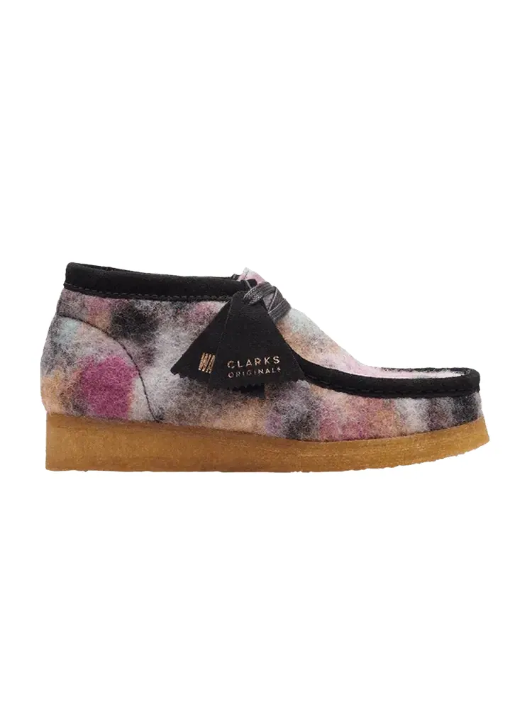 Ботинки Clarks Wallabee Boot Black Wool Combination, шерсть — изображение 1 из 1, мульти