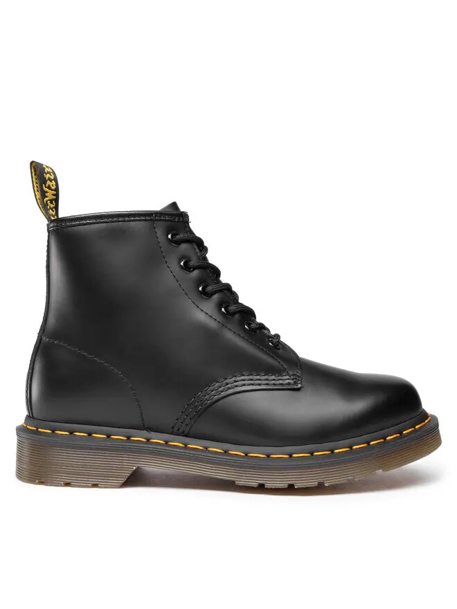 Ботинки берцы Dr. Martens 101 Yellow Stitch Smooth Leather — изображение 1 из 4, черный