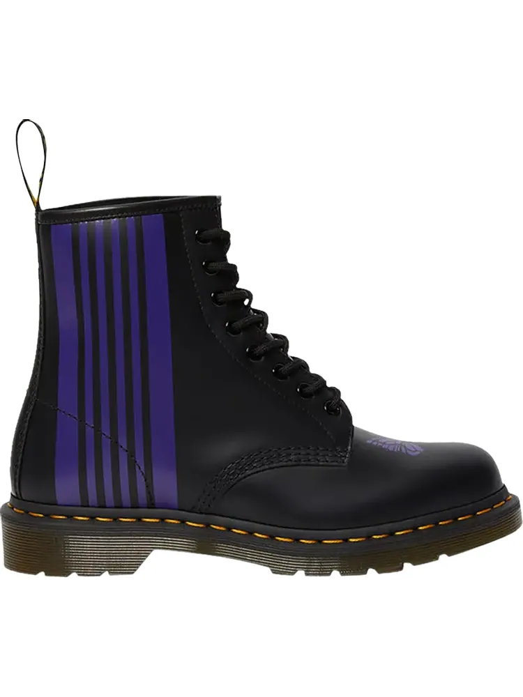 Ботинки мужские Dr. Martens x Needles с контрастными полосами — изображение 1 из 1, черный/фиолетовый