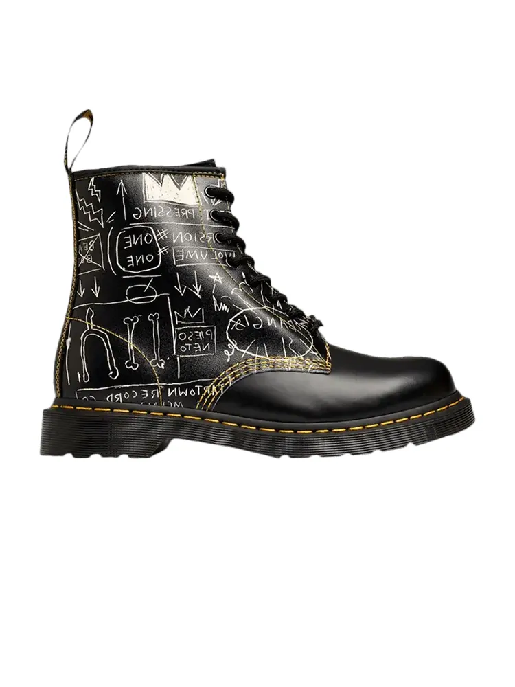 Ботинки Dr. Martens 1460 Jean-Michel Basquiat x с принтом, кожаные — изображение 1 из 1, черный