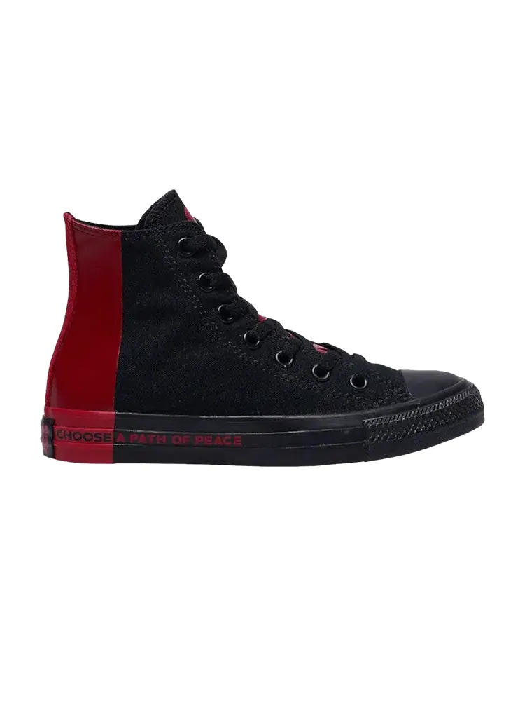 Кроссовки Converse Chuck Taylor All Star High GS 'Seek Peace' — изображение 1 из 1, черный/красный/черный