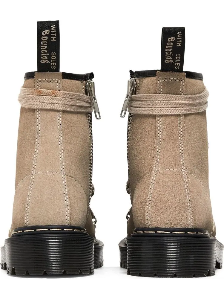 Ботинки мужские Dr. Martens x Rick Owens шнурованные замшевые серые — изображение 6 из 8, серый