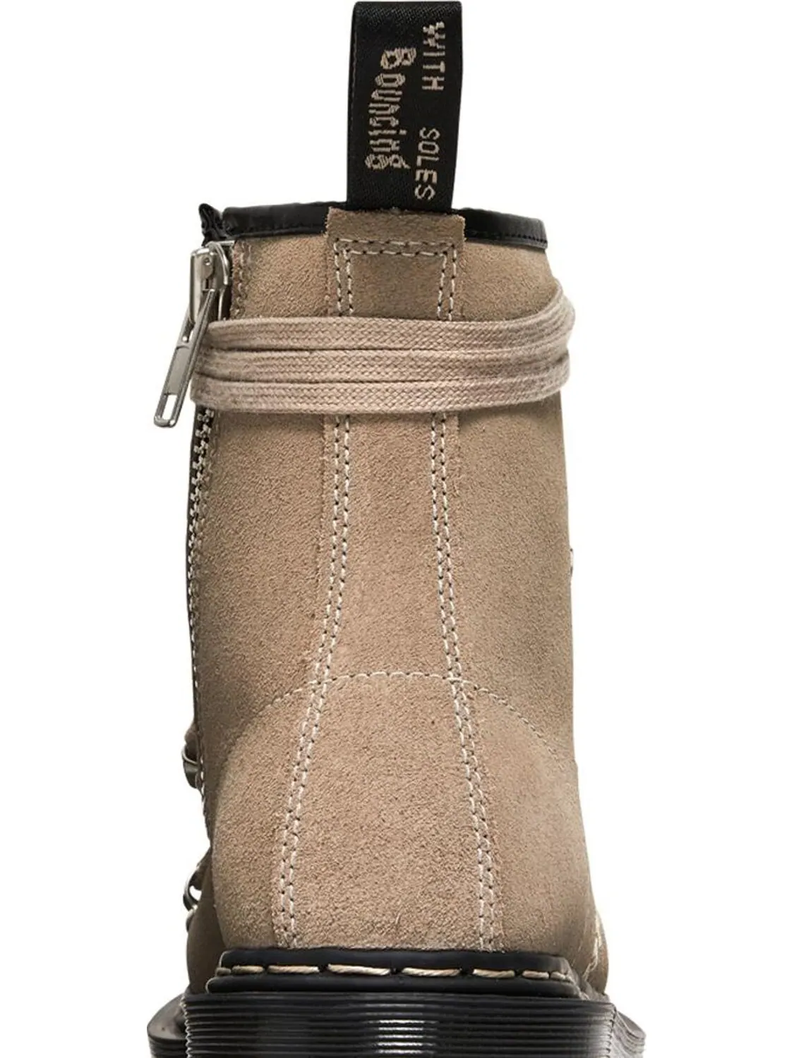 Ботинки мужские Dr. Martens x Rick Owens шнурованные замшевые серые — изображение 7 из 8, серый