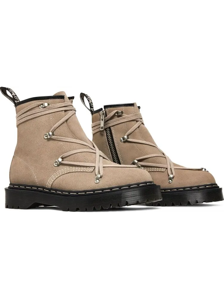 Ботинки мужские Dr. Martens x Rick Owens шнурованные замшевые серые — изображение 8 из 8, серый