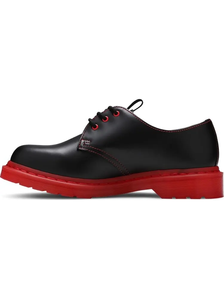 Ботинки мужские Dr. Martens x CLOT с цветной подошвой — изображение 3 из 8, черный/красный