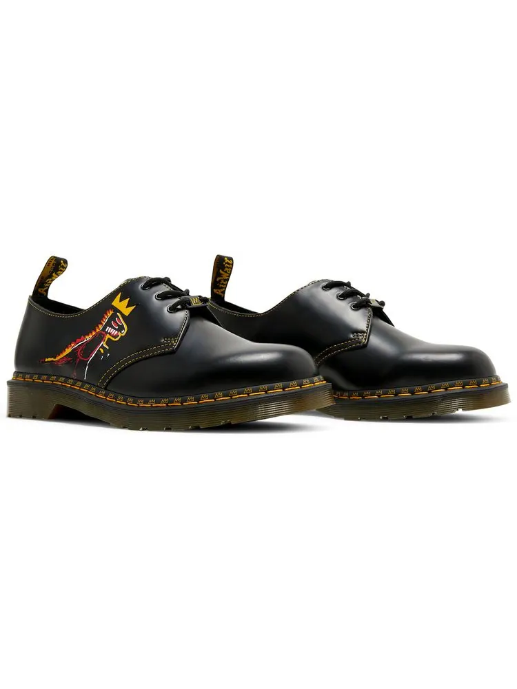 Кроссовки Dr. Martens x Jean-Michel Basquiat 1461 'Pez Dispenser', кожаные — изображение 8 из 8, черный